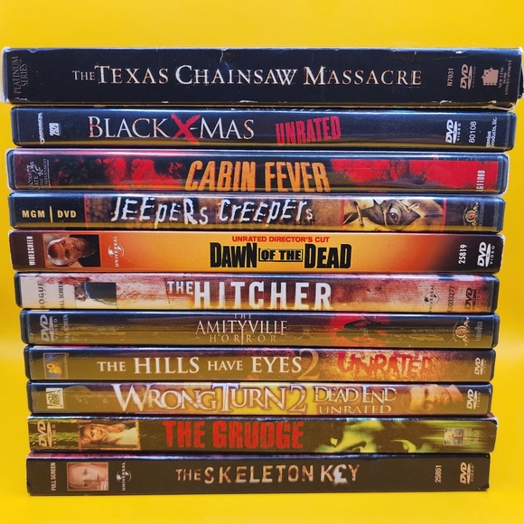 18 Horror DVD Lot Texas Chainsaw Black Xmas Cabin Fever Hitcher Skeleton Key - Picture 2 of 5